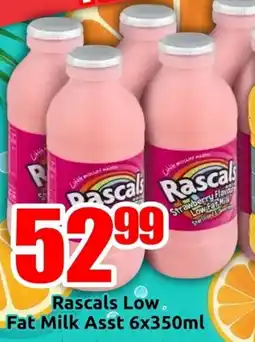 Three Star Cash and Carry Rascals Low Fat Milk Asst offer