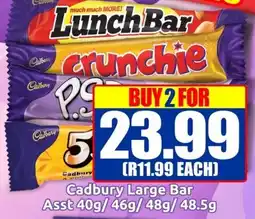 Three Star Cash and Carry Cadbury Large Bar Asst offer