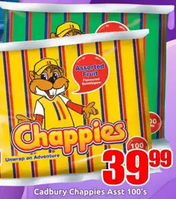 Three Star Cash and Carry Cadbury Chappies Asst offer