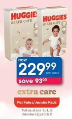 Clicks Huggies Extra Care offer