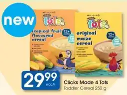 Clicks Clicks Made 4 Tots Toddler Cereal offer