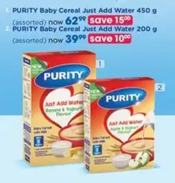 Clicks PURITY Baby Cereal Just Add Water offer