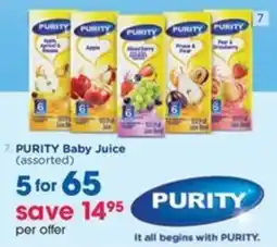 Clicks PURITY Baby Juice offer