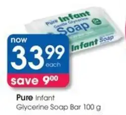 Clicks Pure Infant Glycerine Soap Bar offer
