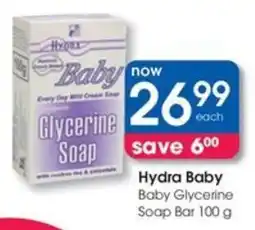 Clicks Hydra Baby Baby Glycerine Soap Bar offer