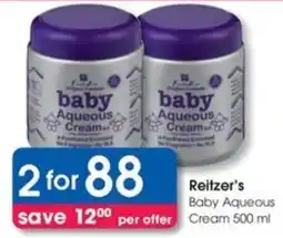 Clicks Reitzer's Baby Aqueous Cream offer
