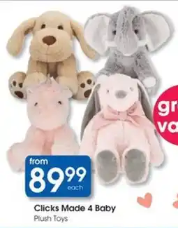 Clicks Clicks Made 4 Baby Plush Toys offer