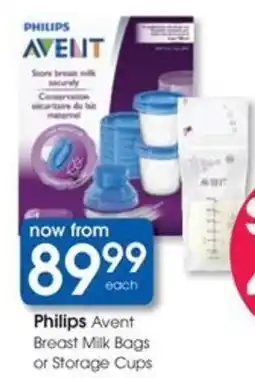 Clicks Philips Avent Breast Milk Bags or Storage Cups offer