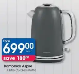 Clicks Kambrook Aspire Cordless Kettle offer
