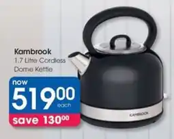 Clicks Kambrook Cordless Dome Kettle offer