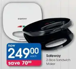 Clicks Safeway 2-Slice Sandwich Maker offer