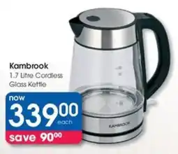 Clicks Kambrook Cordless Glass Kettle offer