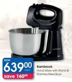 Clicks Kambrook Hand Mixer with Stand & Stainless Steel Bowl offer
