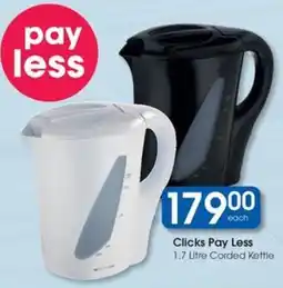 Clicks Clicks Pay Less Corded Kettle offer