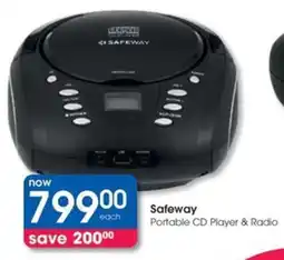 Clicks Safeway Portable CD Player & Radio offer