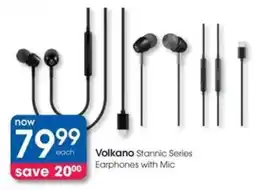 Clicks Volkano Stannic Series Earphones with Mic offer