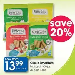 Clicks Clicks Smartbite Multigrain Chips offer