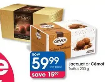 Clicks Jacquot or Cémoi Truffles offer