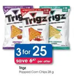 Clicks Trigz Popped Corn Chips offer