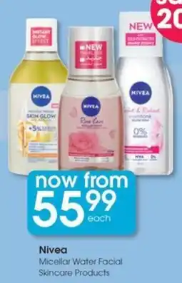 Clicks Nivea Micellar Water Facial Skincare Products offer
