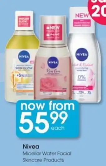 Clicks Nivea Micellar Water Facial Skincare Products offer