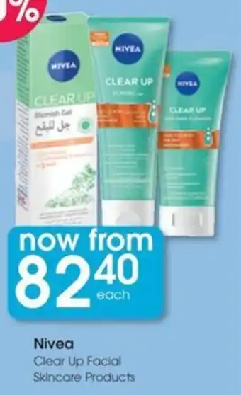 Clicks Nivea Clear Up Facial Skincare Products offer