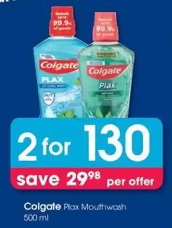 Clicks Colgate Plax Mouthwash offer