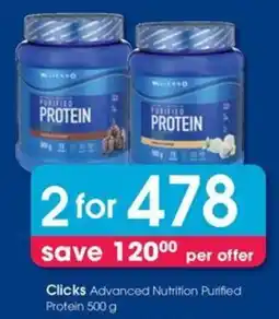 Clicks Clicks Advanced Nutrition Purified Protein offer