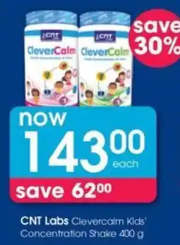 Clicks CNT Labs Clevercalm Kids' Concentration Shake offer