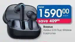 Clicks Baseus AeQur G10 True Wireless Earphones offer