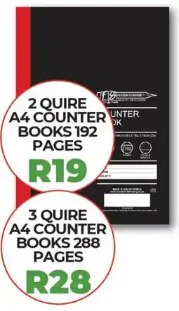 1UP 2 quire A4 counter books 192 pages offer
