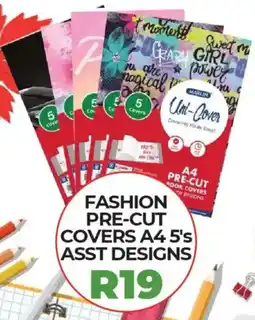 1UP Fashion pre-cut covers A4 asst designs offer