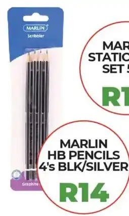 1UP Marlin hb pencils black/ silver offer
