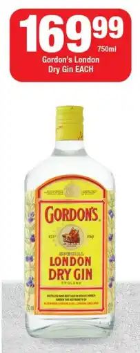 OK Liquor Gordon's London Dry Gin offer