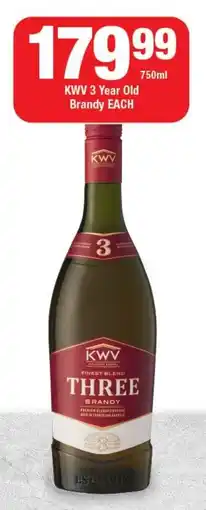 OK Liquor KWV 3 Year Old Brandy offer