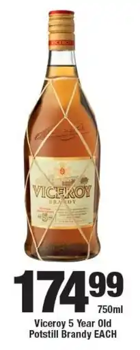 OK Liquor Viceroy 5 Year Old Potstill Brandy offer