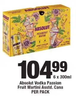 OK Liquor Absolut Vodka Passion Fruit Martini Asstd. Cans offer