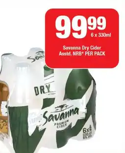 OK Liquor Savanna Dry Cider Asstd. NRB offer