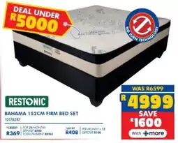 Russells Restonic bahama 152cm firm bed set offer
