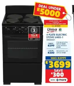 Russells Univa 4 plate electric stove offer