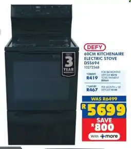 Russells Defy 60cm kitchenaire electric stove offer