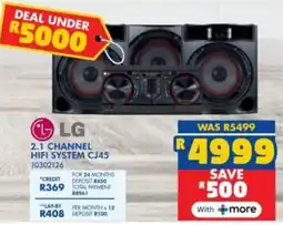 Russells LG 2.1 channel hifi system CJ45 offer