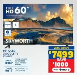 Russells Skyworth 60" QLED Google TV offer