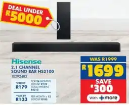 Russells Hisense 2.1 channel sound bar offer