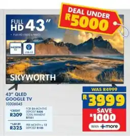 Russells Skyworth 43 QLED Google TV offer