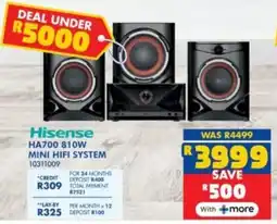Russells Hisense ha700 810w mini hifi system offer
