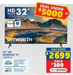 Russells Skyworth 32" HD Android TV offer