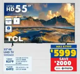 Russells TCL 55" 4K UHD TV offer