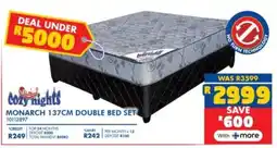 Russells Cozy nights monarch 137cm double bed set offer