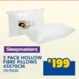 Russells Sleepmasters hollow fibre pillows offer